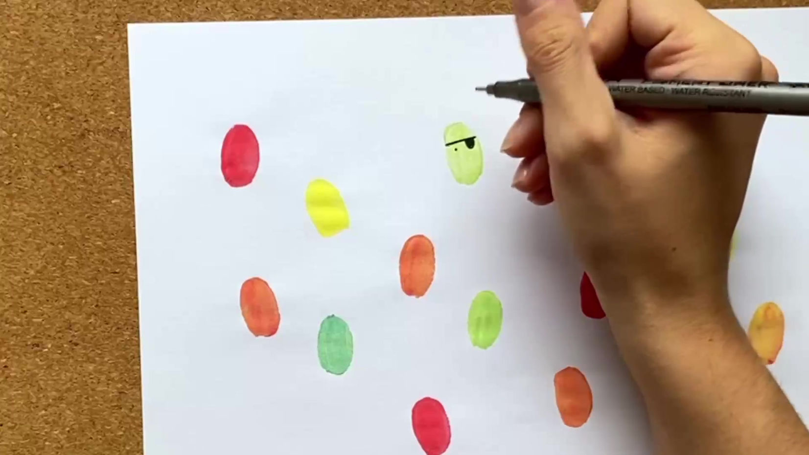 Lustige Männchen - Fingerabdrücke